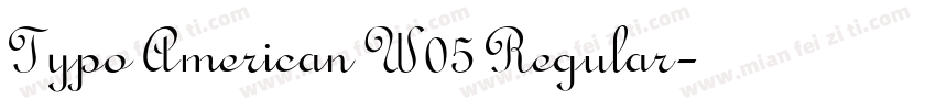 Typo American W05 Regular字体转换